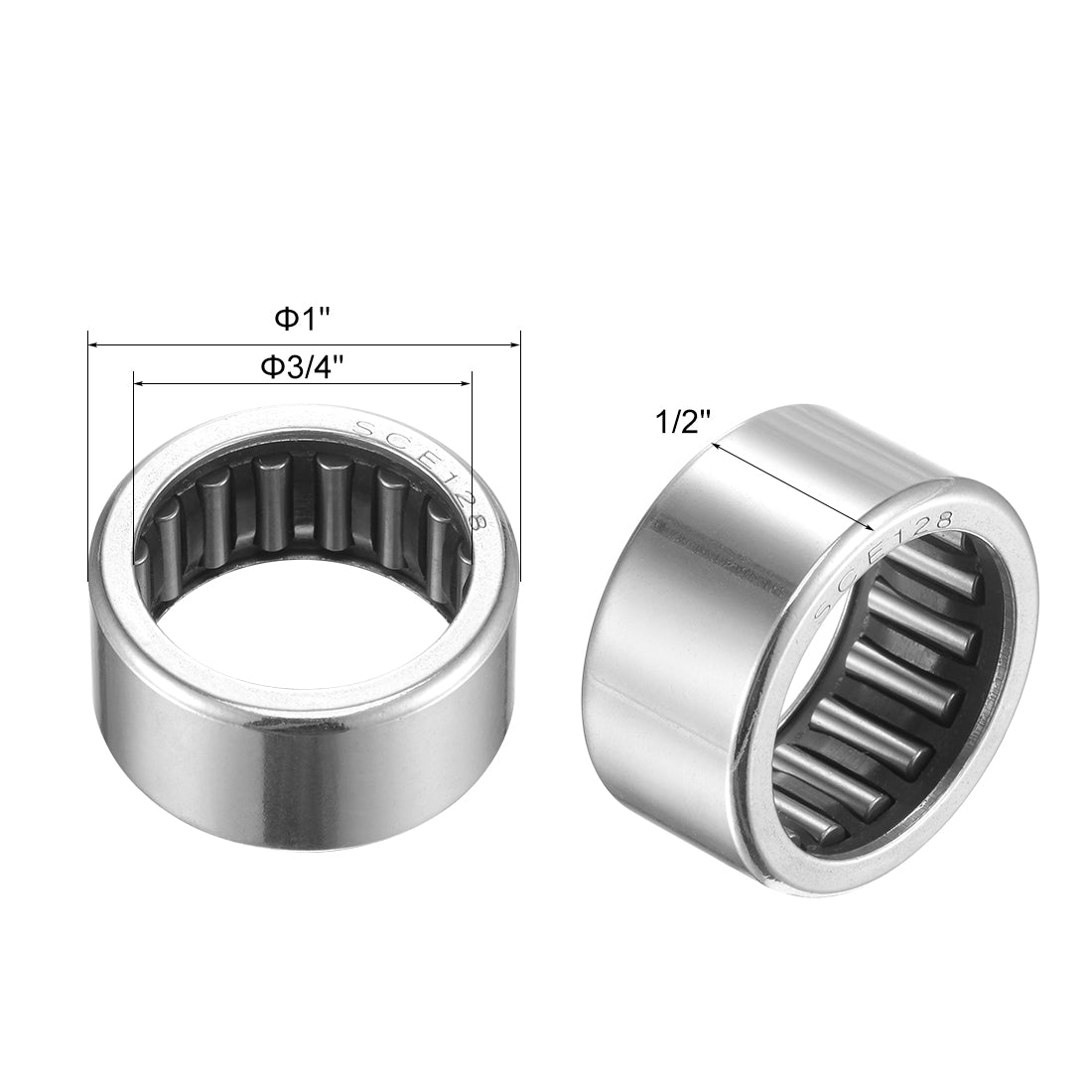 Harfington Needle Roller Bearings, Open End Stamping Steel Drawn Cup Inch