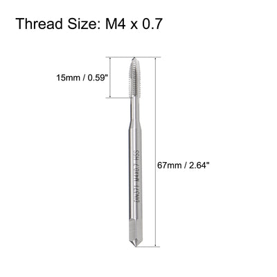 Harfington Spiral Point Threading Tap Ground Threads H2 HSS 6542 Uncoated 2pcs