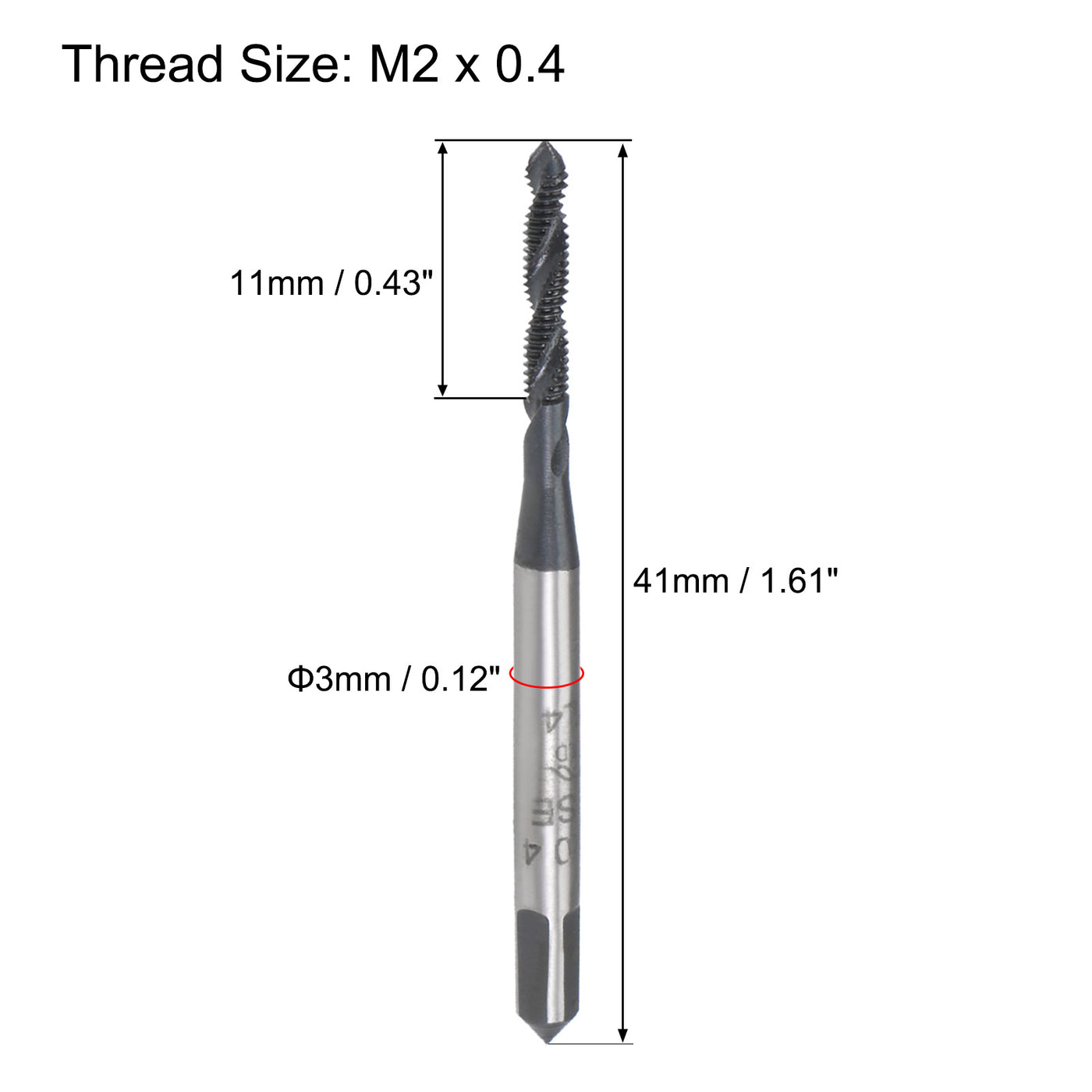 Harfington Spiral Flutes Tap Metric Machine Thread Tap HSS Nitriding Coated Threading Tool