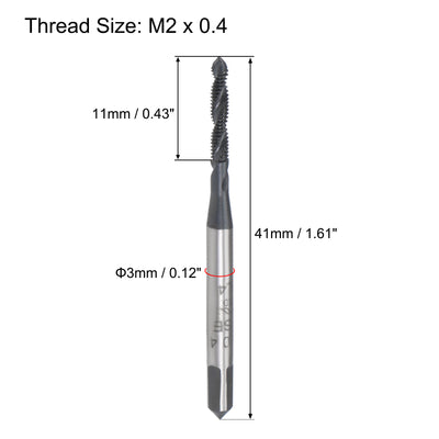 Harfington Spiral Flutes Tap Metric Machine Thread Tap HSS Nitriding Coated Threading Tool