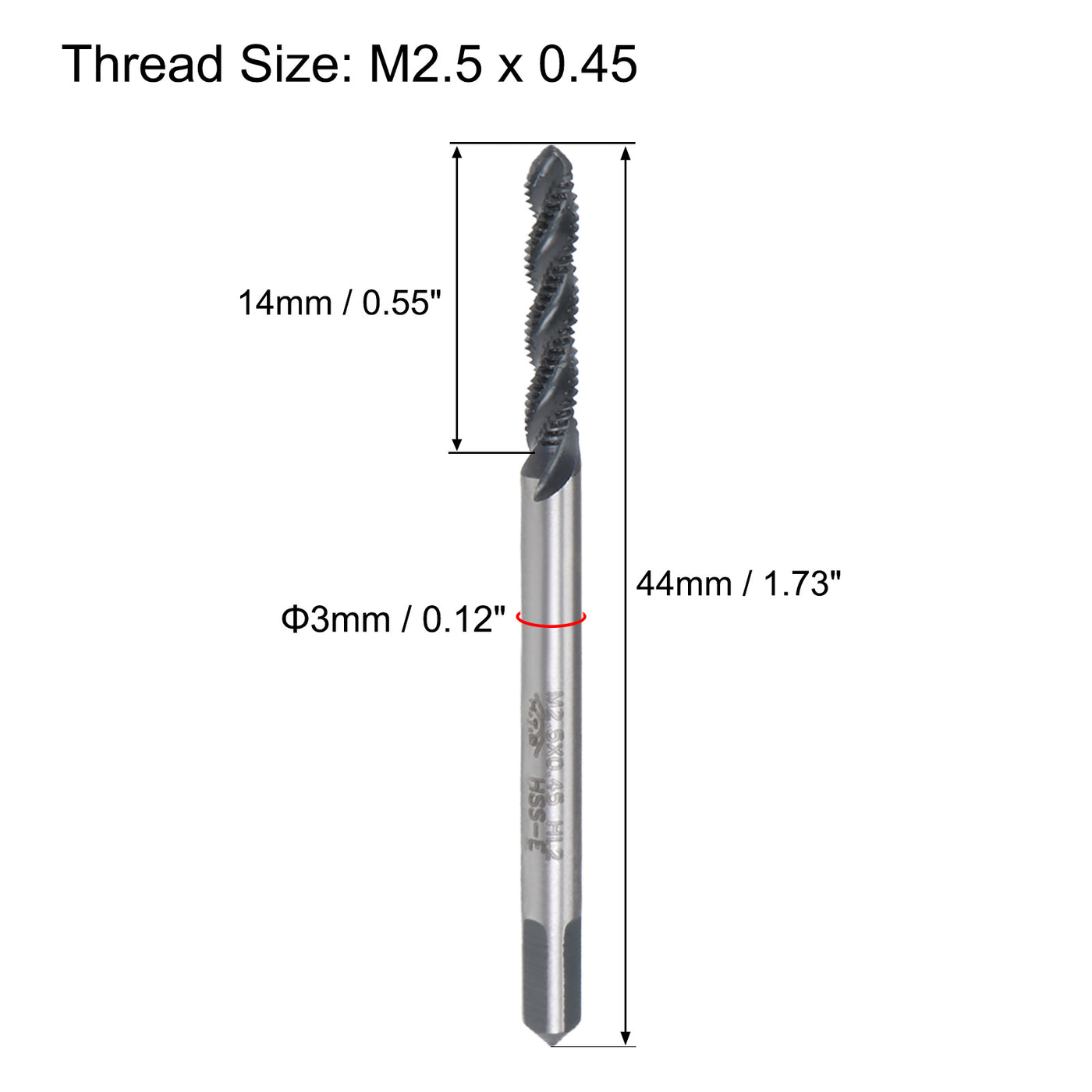 Harfington Spiral Flutes Tap Metric Machine Thread Tap HSS Nitriding Coated Threading Tool