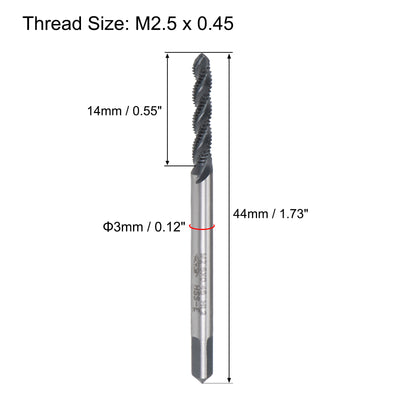 Harfington Spiral Flutes Tap Metric Machine Thread Tap HSS Nitriding Coated Threading Tool