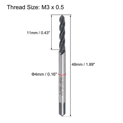 Harfington Spiral Flutes Tap Metric Machine Thread Tap HSS Nitriding Coated Threading Tool