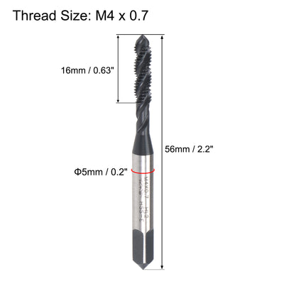 Harfington Spiral Flutes Tap Metric Machine Thread Tap HSS Nitriding Coated Threading Tool