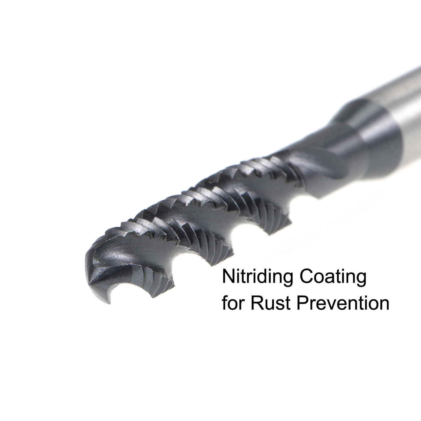 Harfington M5 x 0.8 Spiral Flute Tap Metric Machine Thread Tap HSS Nitriding Coated 2pcs