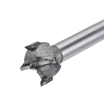 Harfington Forstner Wood Boring Drill Bits 14mm 15mm 16mm Dia. Hole Saw Carbide Alloy Steel Tip Round Shank Cutting for Hinge Plywood Wood Tool 3in1 Set