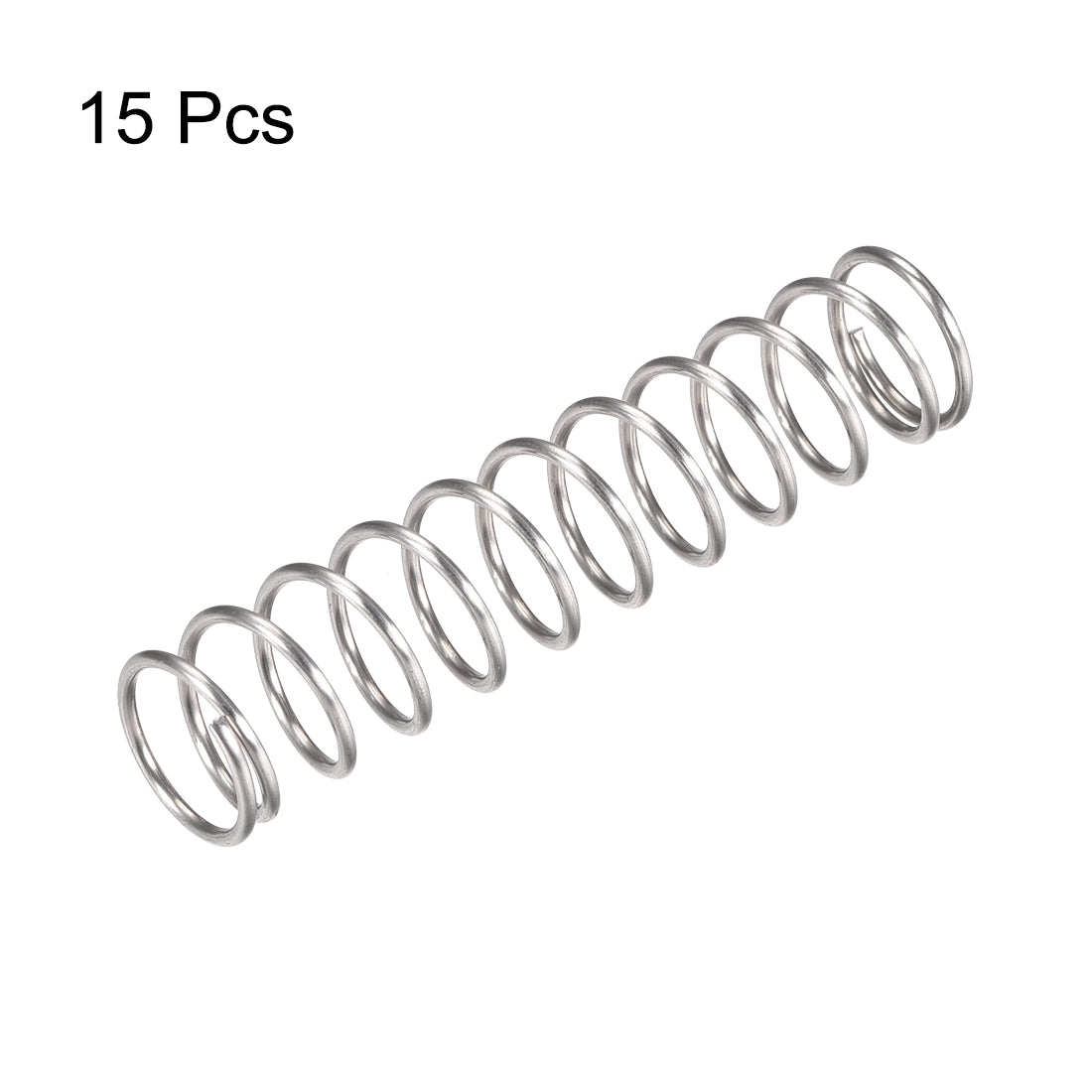 uxcell Uxcell 304 Stainless Steel Compression Spring 66.4N Load 15pcs