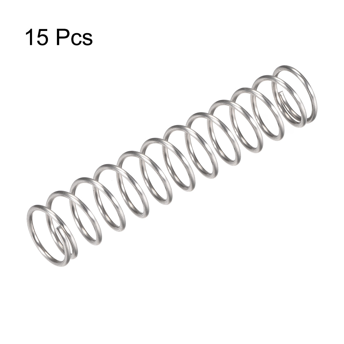 uxcell Uxcell 304 Stainless Steel Compression Spring 66.4N Load 15pcs