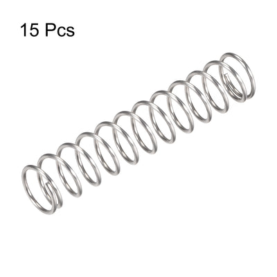 Harfington Uxcell 304 Stainless Steel Compression Spring 66.4N Load 15pcs