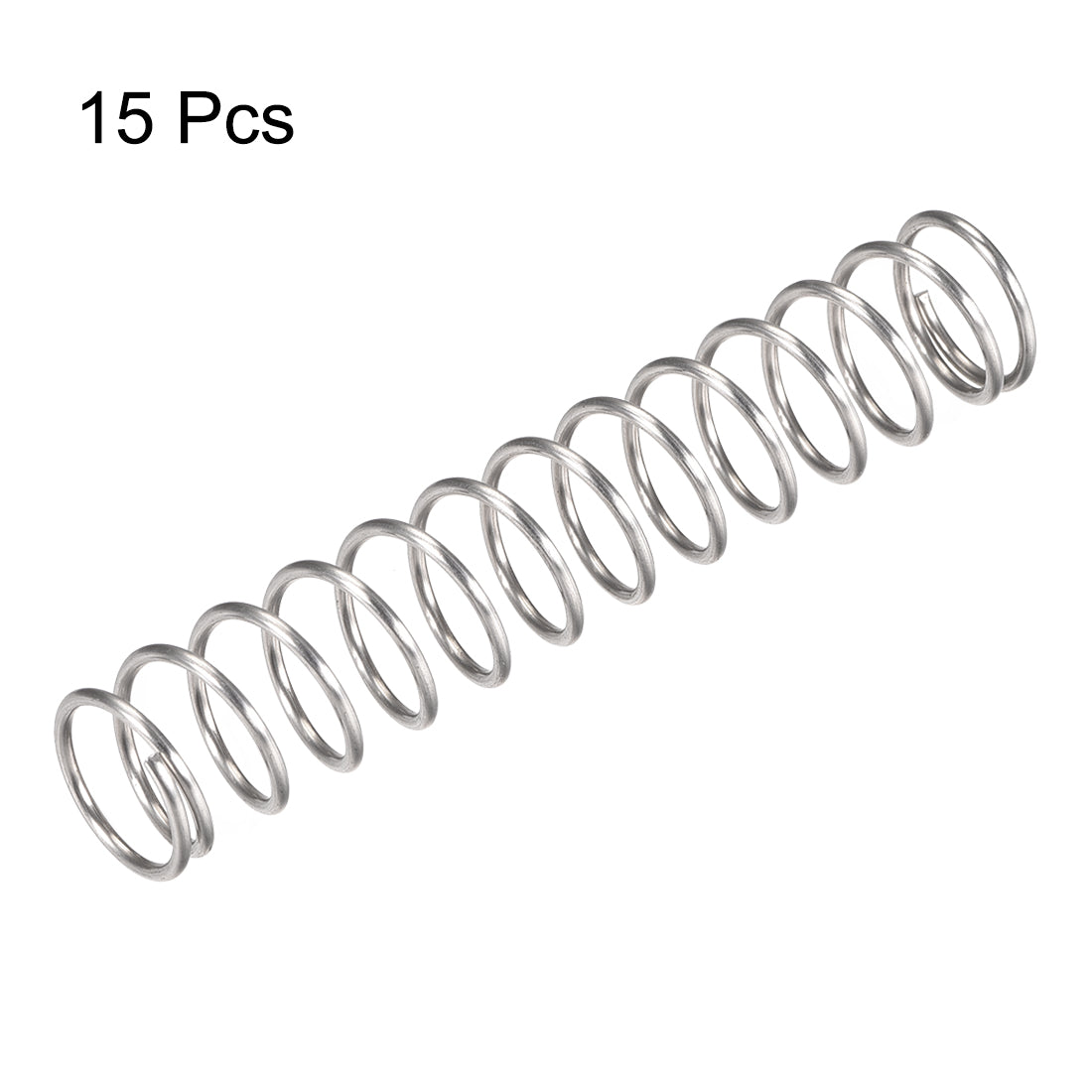 uxcell Uxcell 304 Stainless Steel Compression Spring 66.4N Load 15pcs