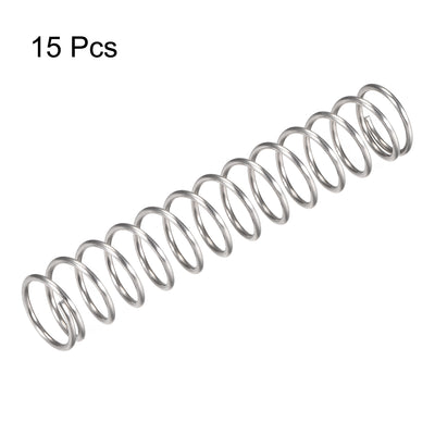 Harfington Uxcell 304 Stainless Steel Compression Spring 66.4N Load 15pcs