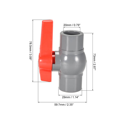 Harfington Ball Valve, Socket Type, for Control Water Flow, PVC