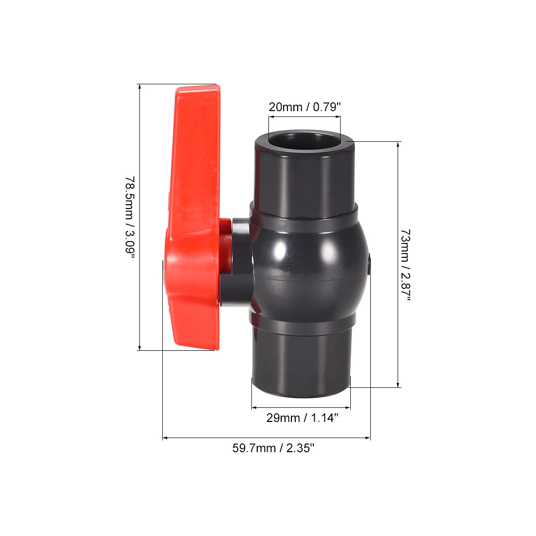 Harfington Ball Valve, Socket Type, for Control Water Flow, PVC