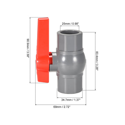 Harfington Ball Valve, Socket Type, for Control Water Flow, PVC