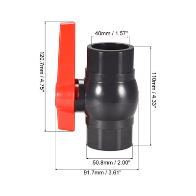 Harfington Ball Valve, Socket Type, for Control Water Flow, PVC