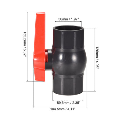 Harfington Ball Valve, Socket Type, for Control Water Flow, PVC