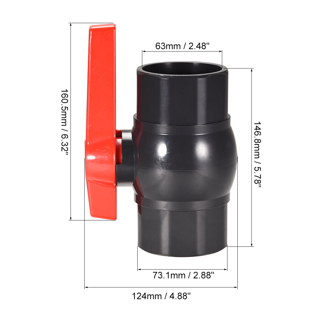 Harfington Ball Valve, Socket Type, for Control Water Flow, PVC