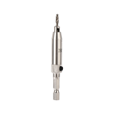 Harfington Self Centering Hinge Tapper Core Drill Bit, Hole Puncher, 7/64 Diameter, for Woodworking, Silver