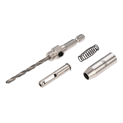 Harfington Self Centering Hinge Tapper Core Drill Bit, Hole Puncher, 9/64 Diameter, for Woodworking, Silver