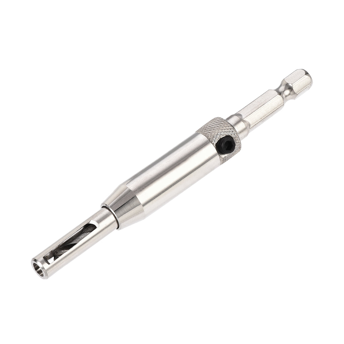 Harfington Self Centering Hinge Tapper Core Drill Bit, Hole Puncher, 11/64 Diameter, for Woodworking, Silver