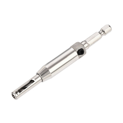 Harfington Self Centering Hinge Tapper Core Drill Bit, Hole Puncher, 11/64 Diameter, for Woodworking, Silver