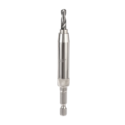 Harfington Self Centering Hinge Tapper Core Drill Bit, Hole Puncher, 13/64 Diameter, for Woodworking, Silver