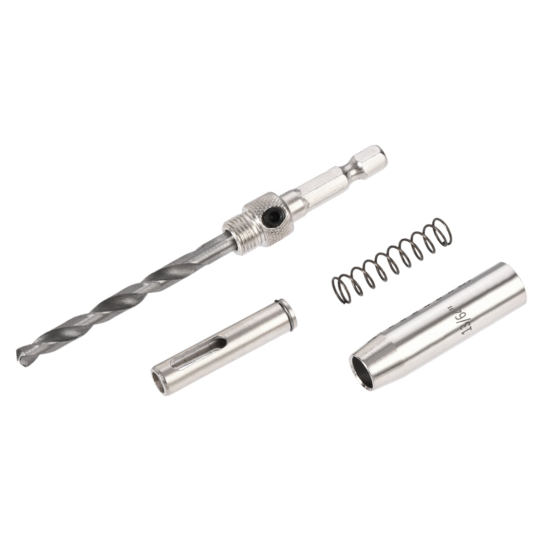 Harfington Self Centering Hinge Tapper Core Drill Bit, Hole Puncher, 13/64 Diameter, for Woodworking, Silver