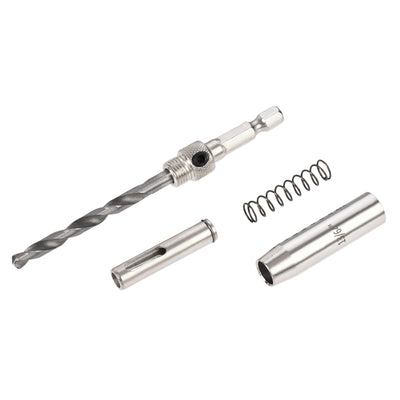 Harfington Self Centering Hinge Tapper Core Drill Bit, Hole Puncher, 13/64 Diameter, for Woodworking, Silver