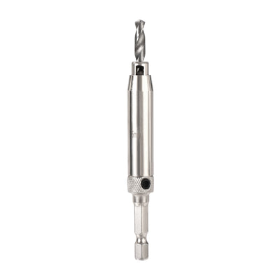 Harfington Self Centering Hinge Tapper Core Drill Bit, Hole Puncher, 5mm Diameter, for Woodworking, Silver