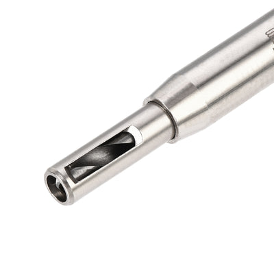 Harfington Self Centering Hinge Tapper Core Drill Bit, Hole Puncher, 5mm Diameter, for Woodworking, Silver