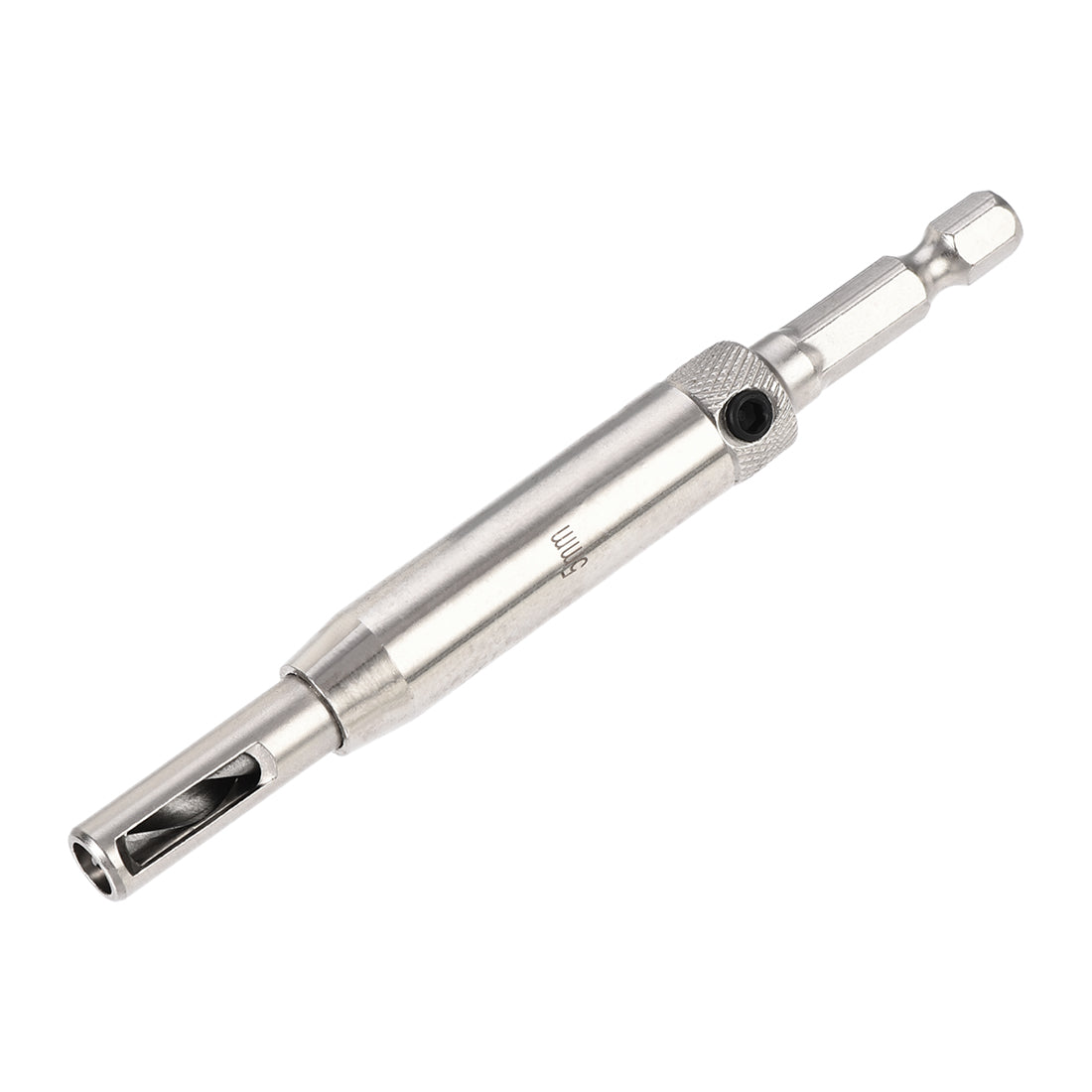 Harfington Self Centering Hinge Tapper Core Drill Bit, Hole Puncher, 5mm Diameter, for Woodworking, Silver