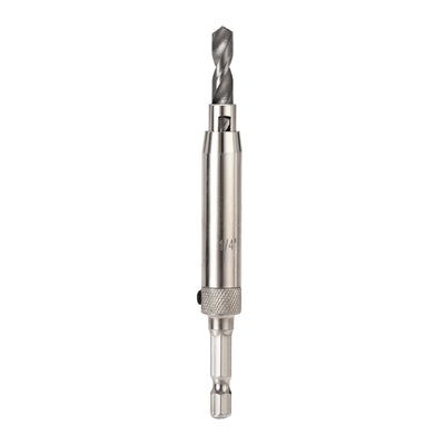 Harfington Self Centering Hinge Tapper Core Drill Bit, Hole Puncher, 1/4 Diameter, for Woodworking, Silver