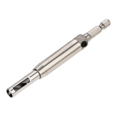 Harfington Self Centering Hinge Tapper Core Drill Bit, Hole Puncher, 1/4 Diameter, for Woodworking, Silver