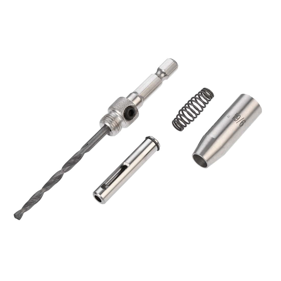 Harfington Self Centering Hinge Tapper Core Drill Bit, Hole Puncher, 5/64-1/4 Diameter, for Woodworking, 7in1 Set