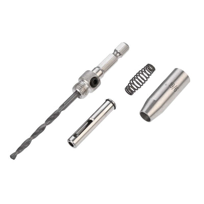 Harfington Self Centering Hinge Tapper Core Drill Bit, Hole Puncher, 5/64-1/4 Diameter, for Woodworking, 7in1 Set