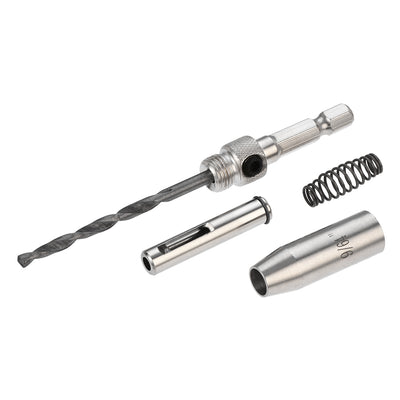 Harfington Forstner Wood Drill Bit 7/64" 9/64" 11/64" Diameter Hole Saw High-speed Steel Tip Carbon Steel Hex Shank Cutting for Woodworking 3in1 Set