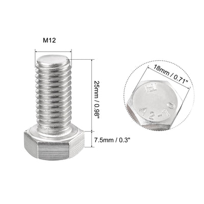 Harfington 4 pcs Stainless Steel Hexagonal Head Screw Bolts