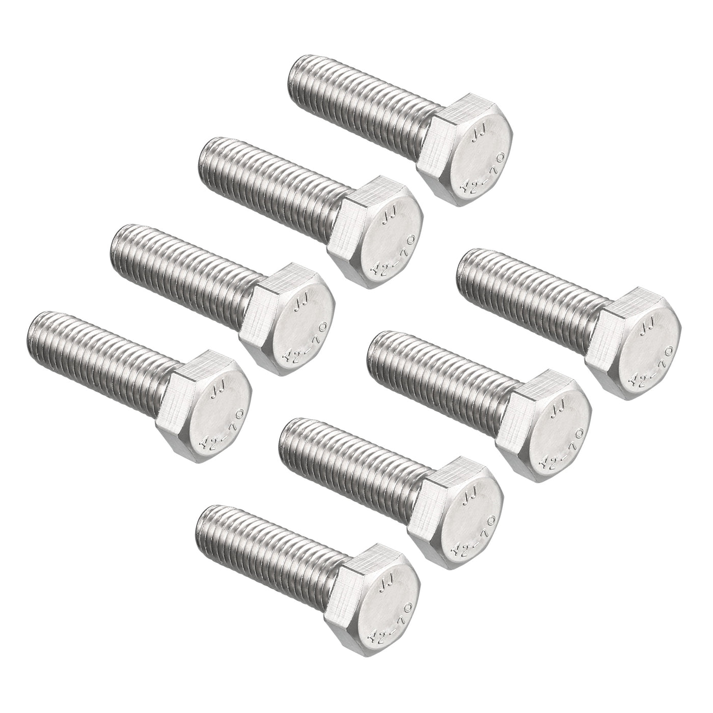 Harfington 8 pcs Stainless Steel Hexagonal Head Screw Bolts