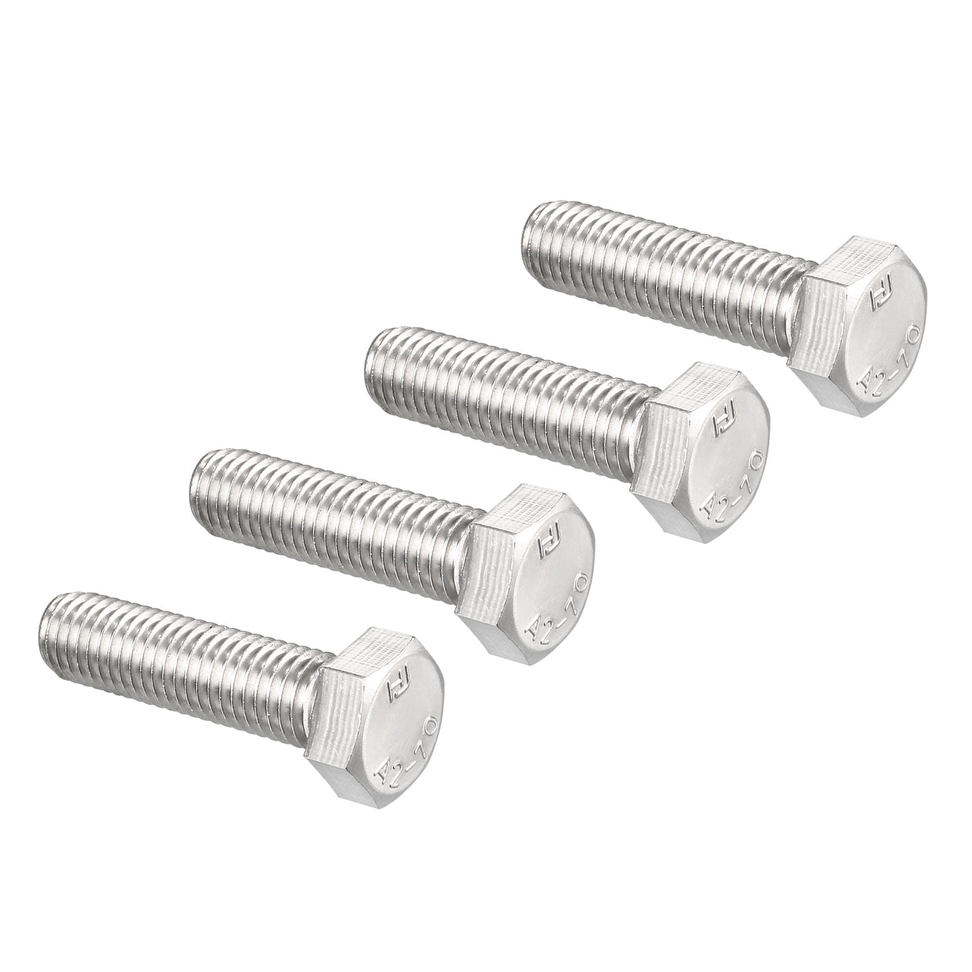 Harfington 4 pcs Stainless Steel Hexagonal Head Screw Bolts
