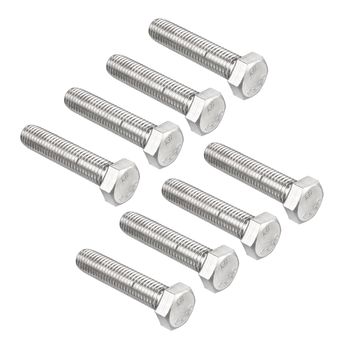 Harfington 8 pcs Stainless Steel Hexagonal Head Screw Bolts