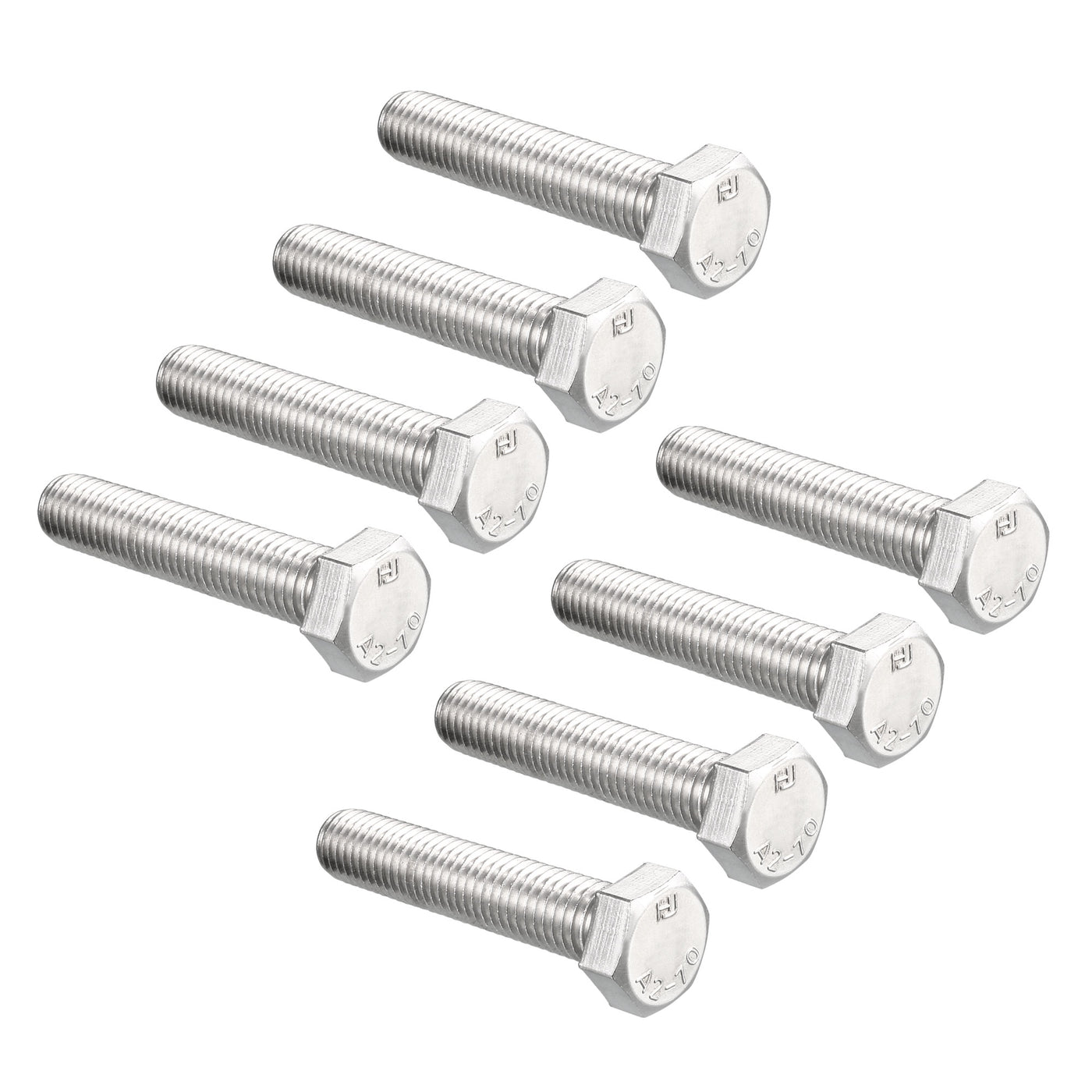 Harfington 8 pcs Stainless Steel Hexagonal Head Screw Bolts