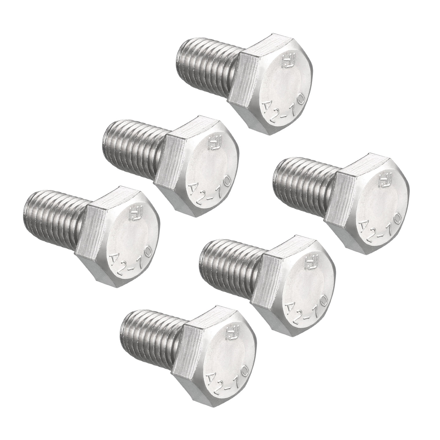 Harfington 6 pcs 304 Stainless Steel Hex Bolt