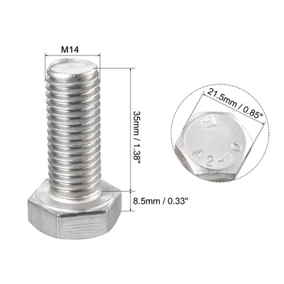 Harfington 4 pcs 304 Stainless Steel Hex Bolt