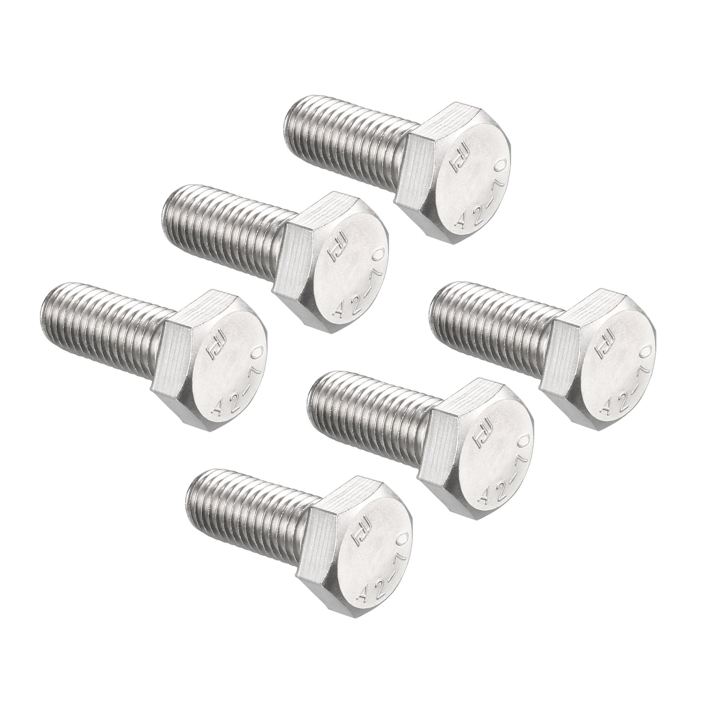 Harfington 6 pcs 304 Stainless Steel Hex Bolt