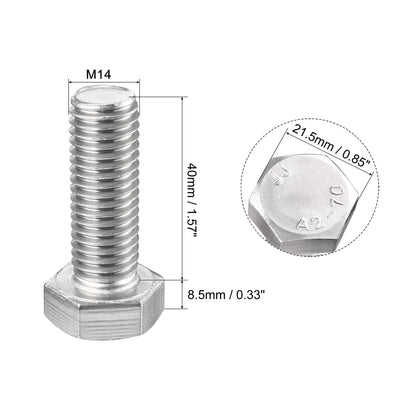 Harfington 4 pcs 304 Stainless Steel Hex Bolt