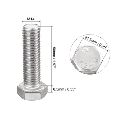 Harfington 4 pcs 304 Stainless Steel Hex Bolt