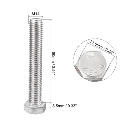 Harfington 4 pcs 304 Stainless Steel Hex Bolt