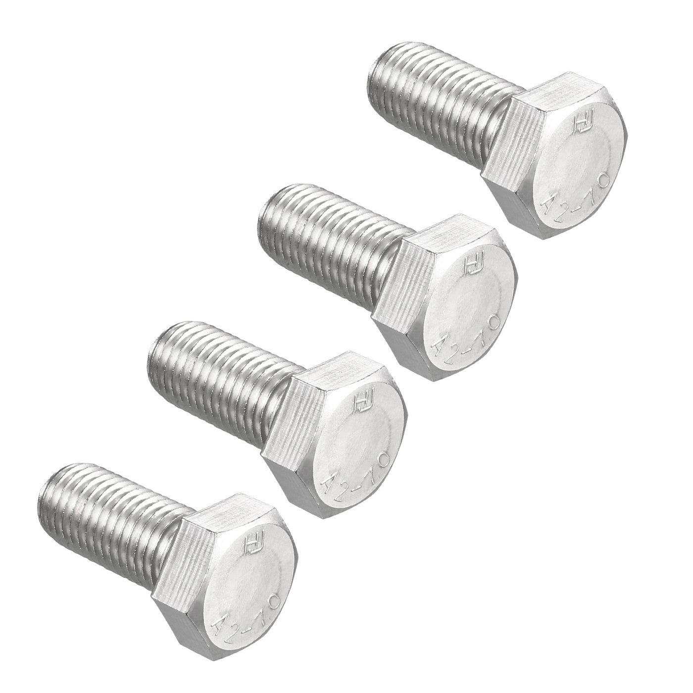 Harfington 4pcs Stainless Steel Hexagonal Head Screw Bolts