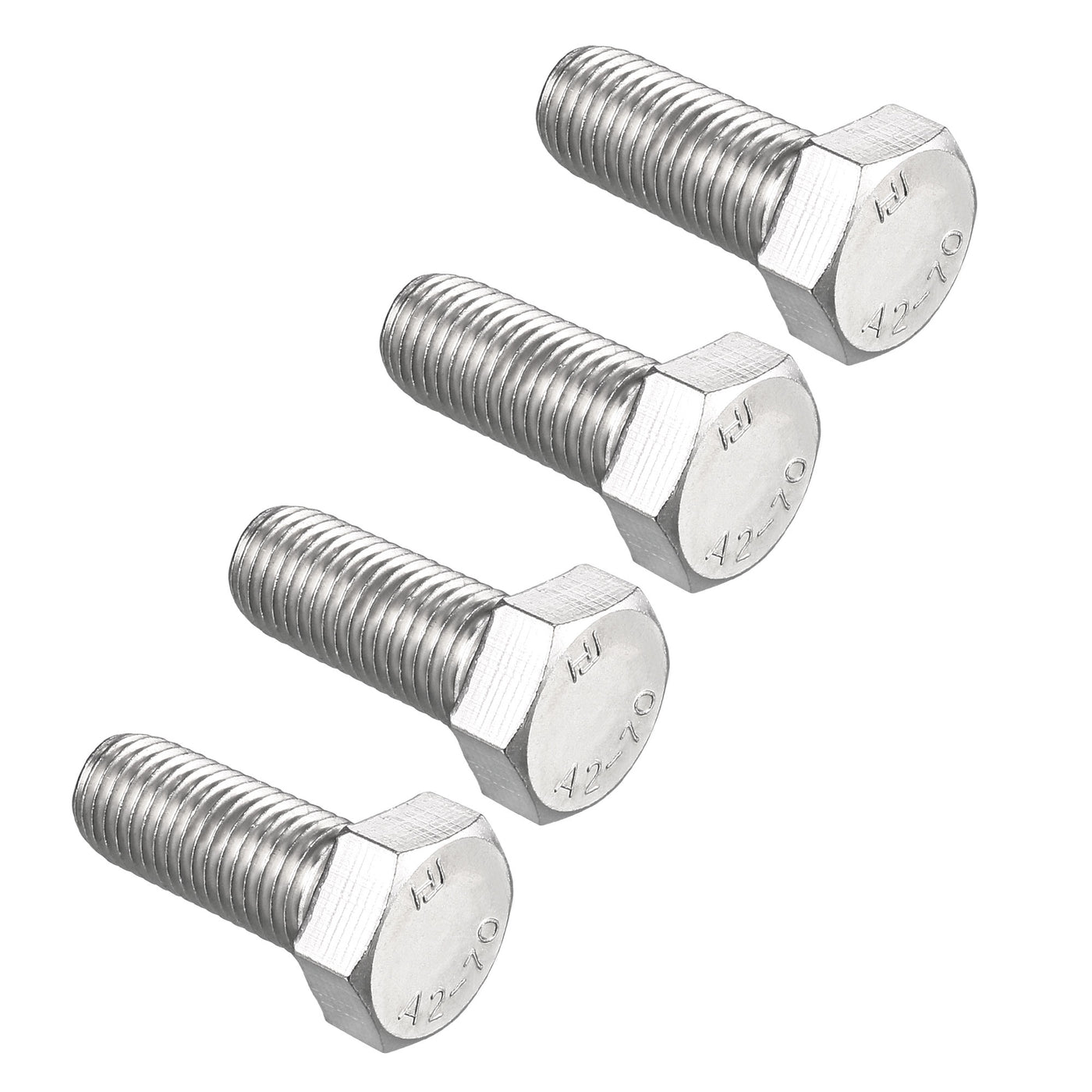 Harfington 4pcs Stainless Steel Hexagonal Head Screw Bolts