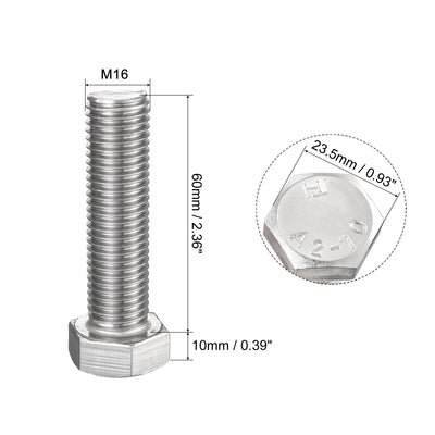 Harfington 2pcs 304 Stainless Steel Screw Bolts